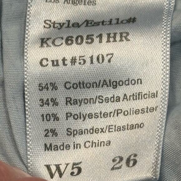 KanCan Women’s Size 5 Skinny Jeans with Zip Ankles and Raw Edge Hem - Picture 7 of 8